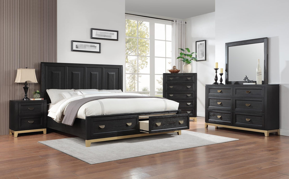 Black & Gold Bedroom Collection