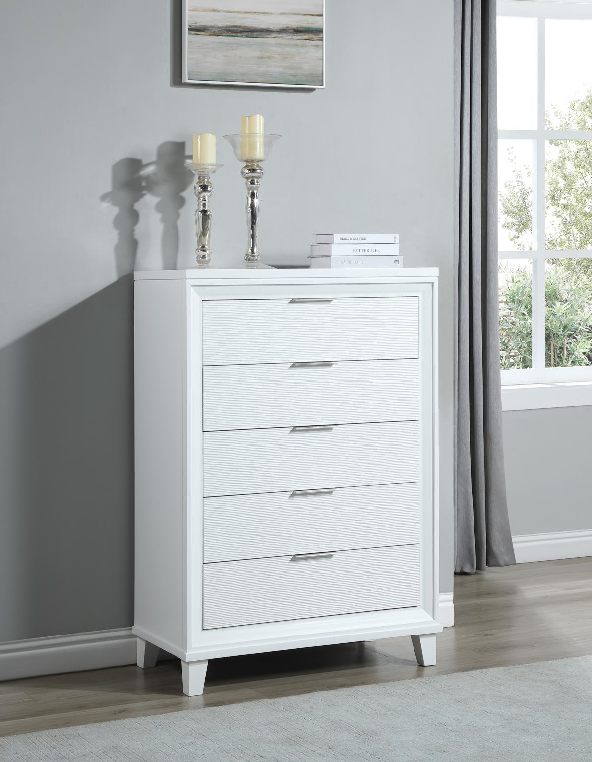White LED Bed & Bedroom Group