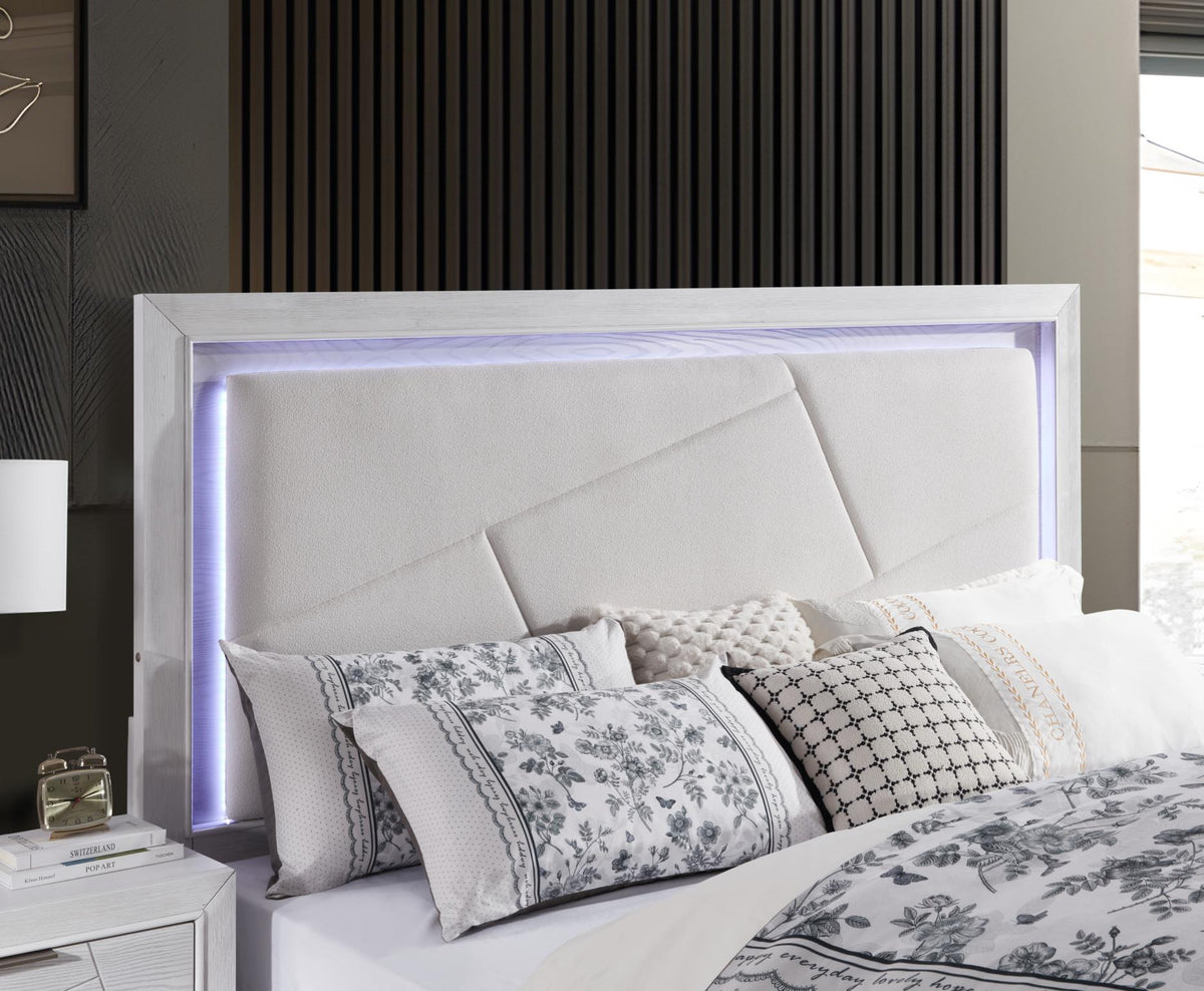Antique White LED Bedroom Collection