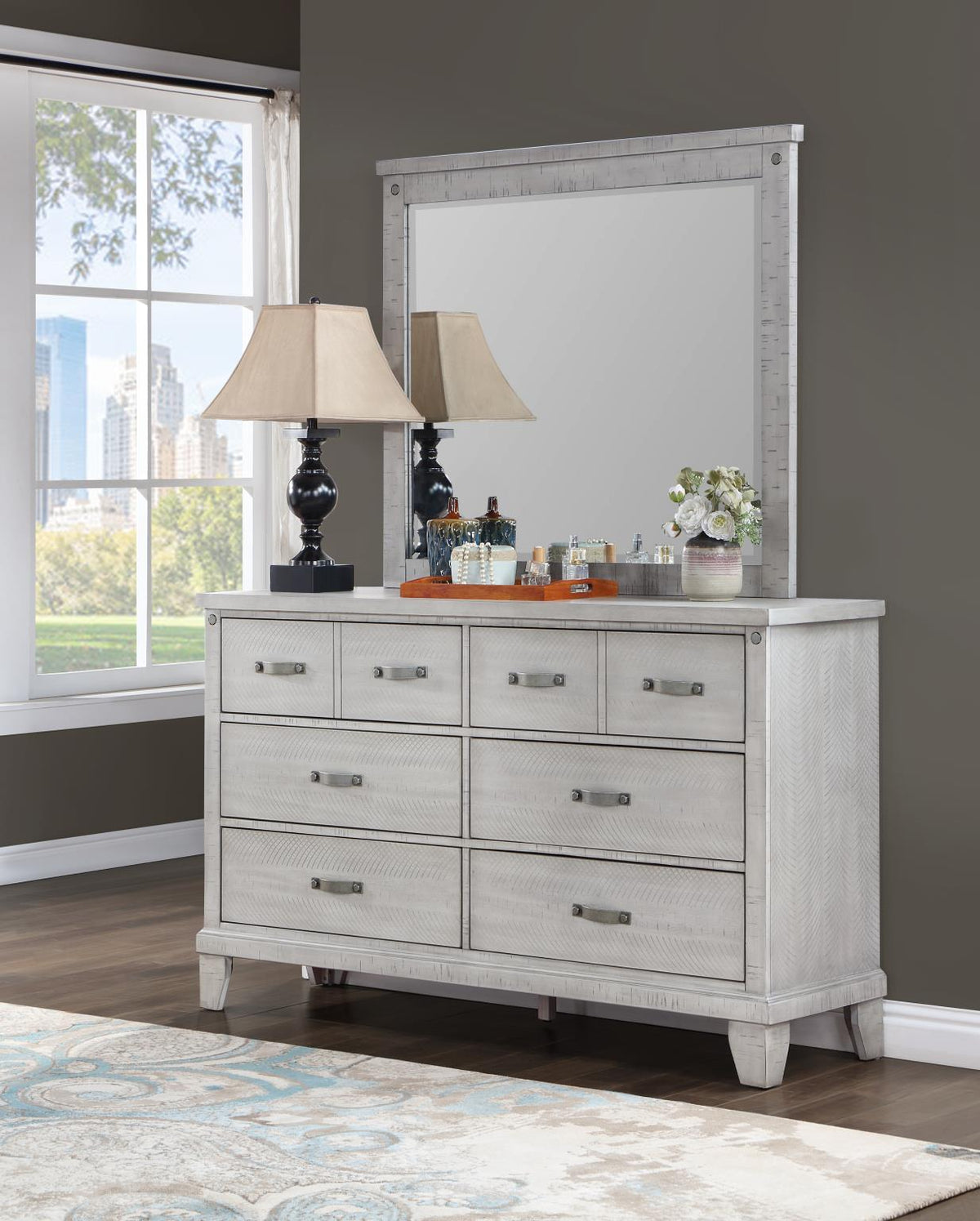 Rustic Gray Mirror