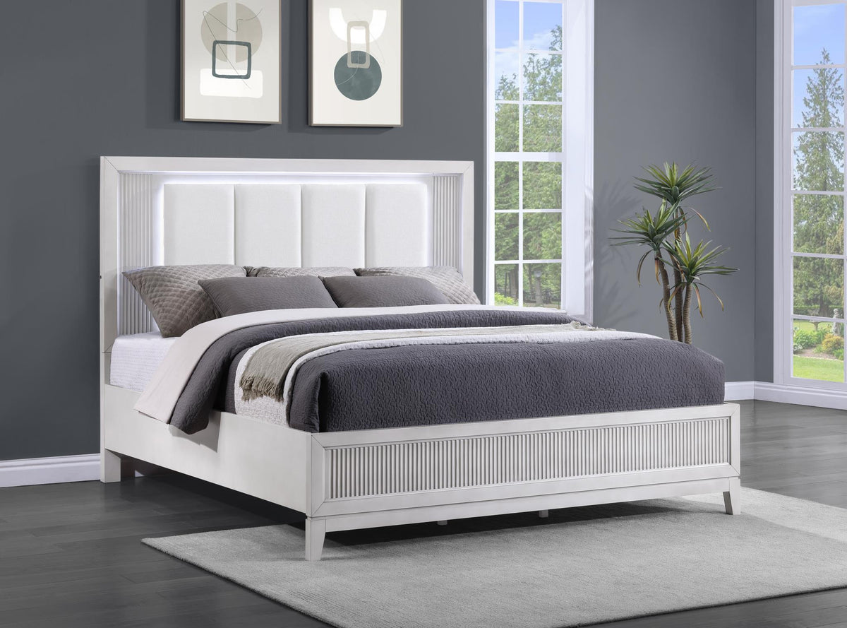 Beige LED Bedroom Collection