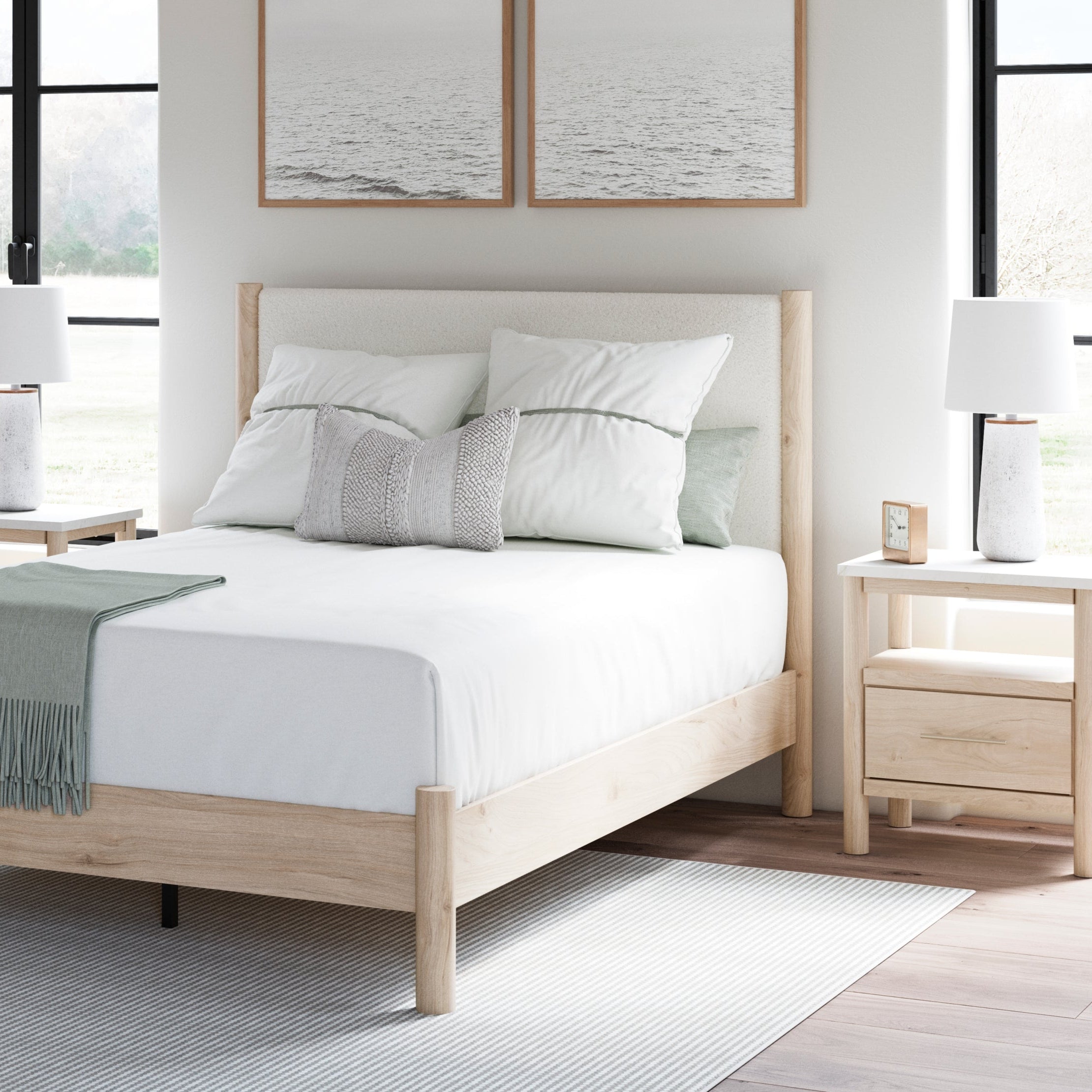 Cadmori Upholstered Panel Bed