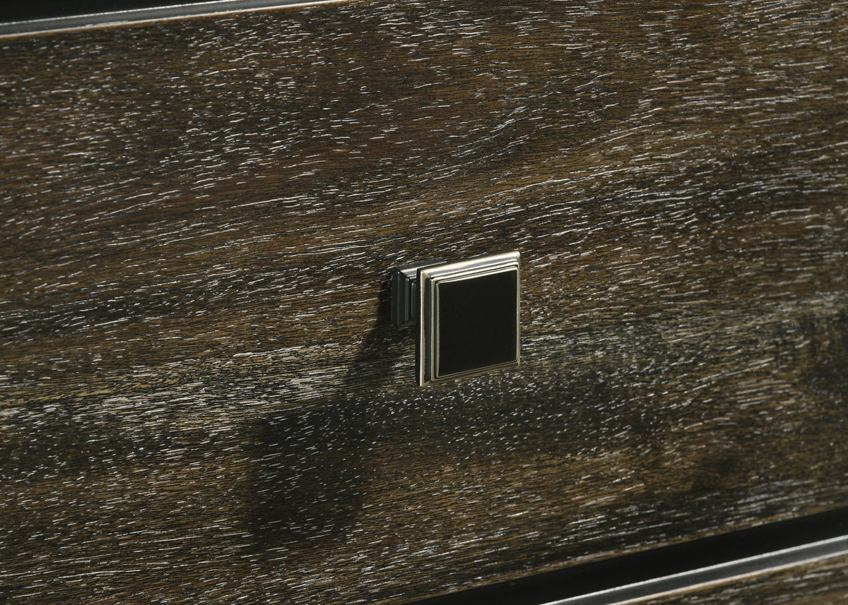 Rough Black King Bed & Mirror
