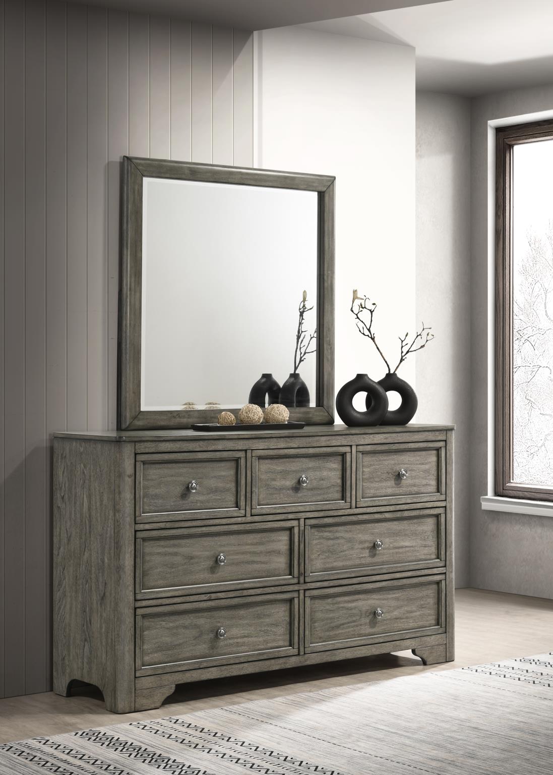 Antique Gray Panel Bedroom Collection