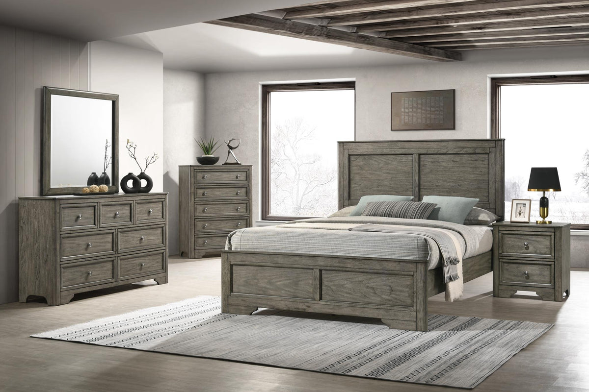 Antique Gray Panel Bedroom Collection
