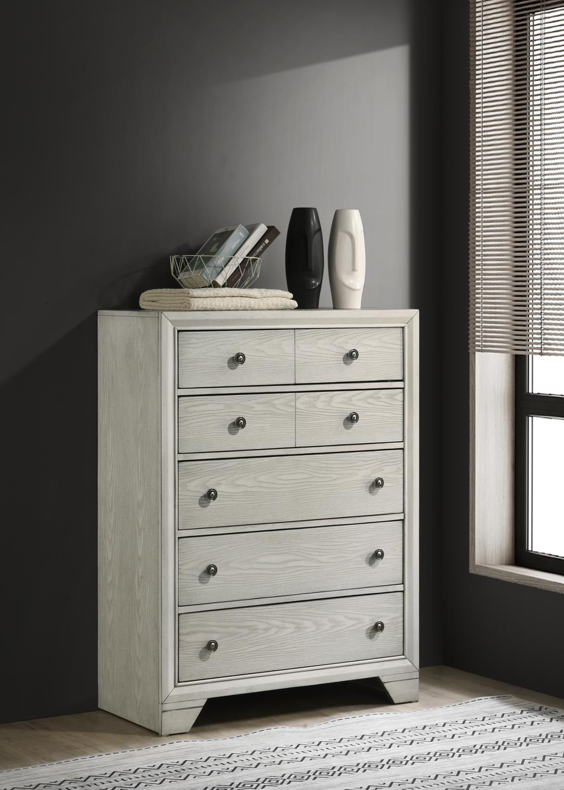 Antique White Oak Bedroom Collection
