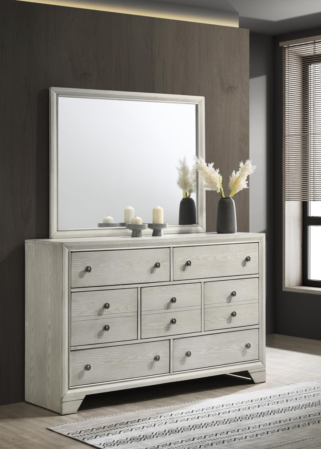 Antique White Oak Bedroom Collection