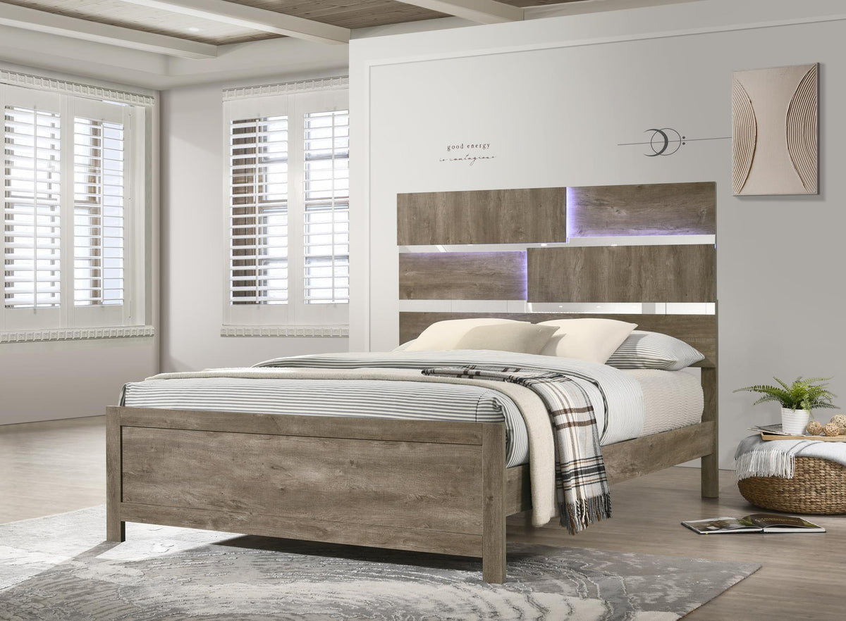 Weathered Oak LED Bedroom Collection