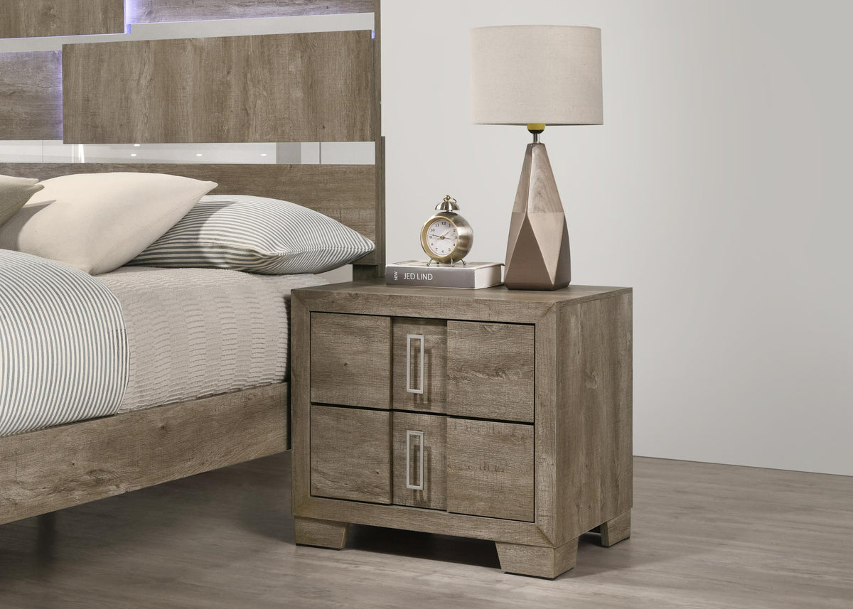 Weathered Oak LED Bedroom Collection