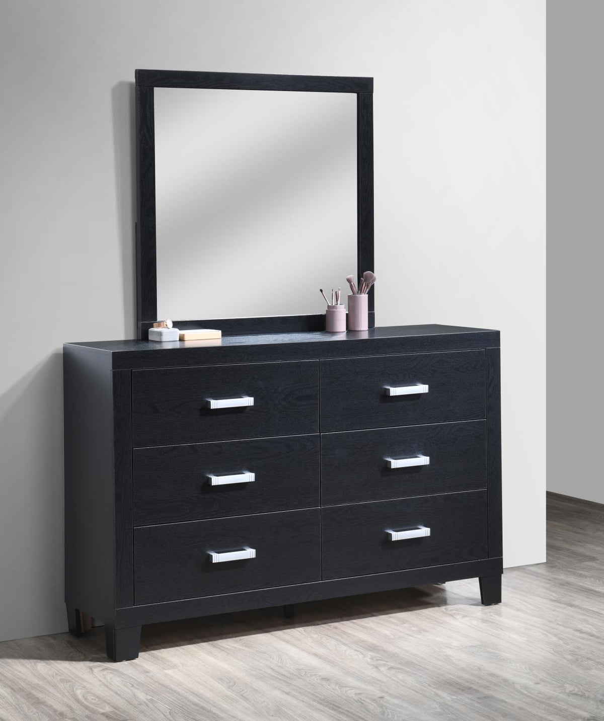 Black LED Twin Bed & Bedroom Pieces