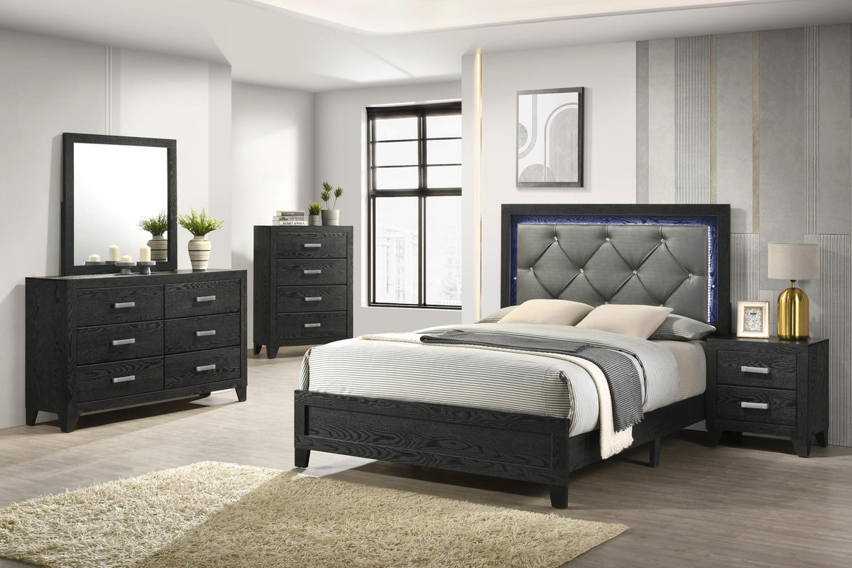 Black LED Bedroom Collection (All Sizes)