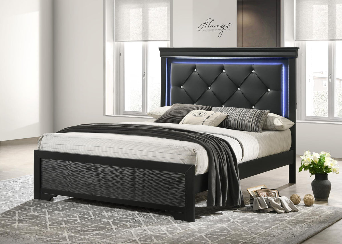 Black LED Bed Frame Collection