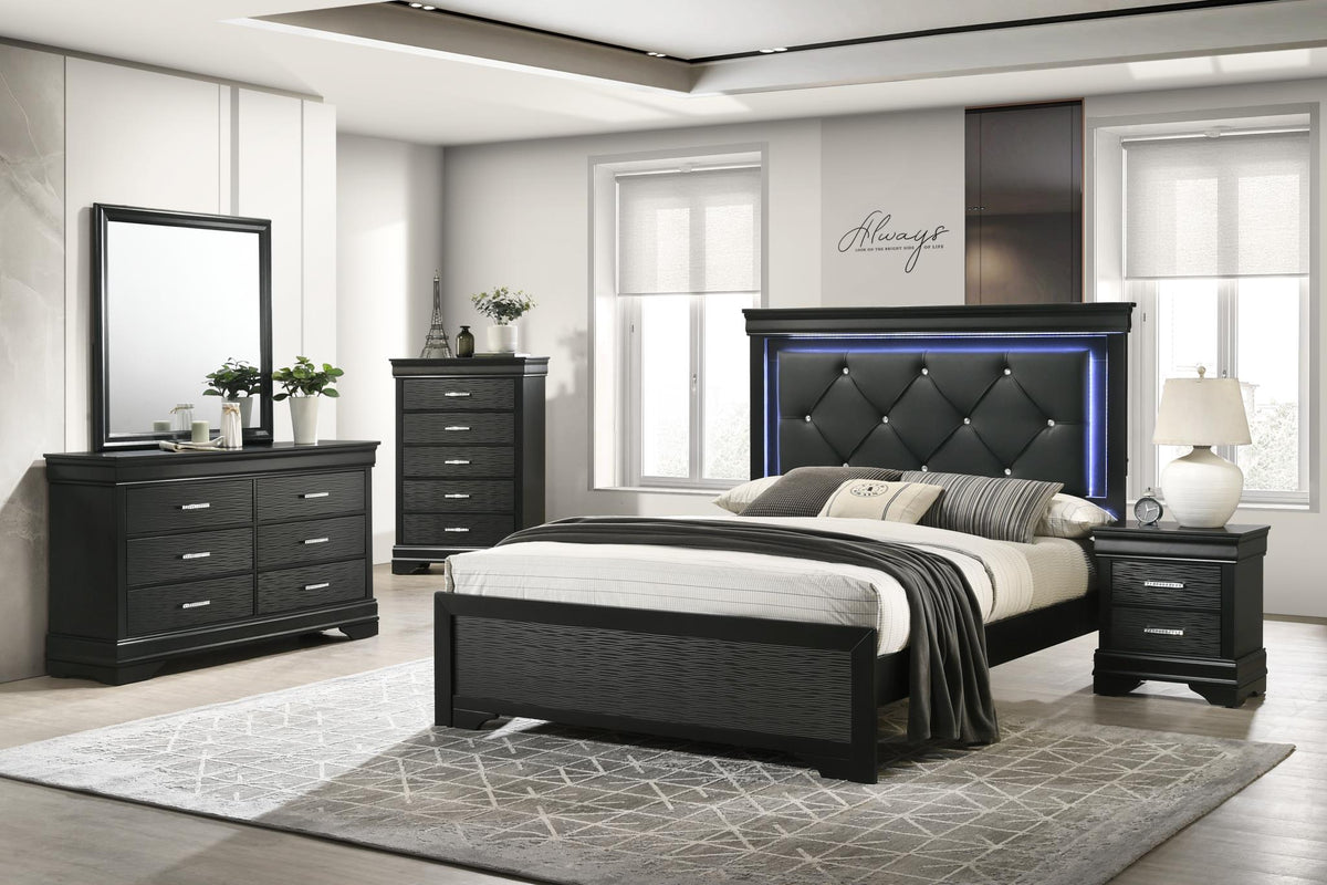 Black LED Bed Frame Collection