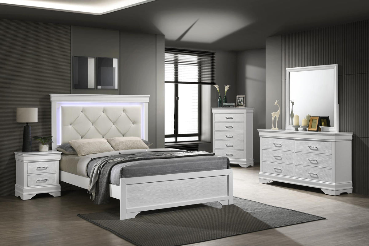 White LED Bed Frame Collection
