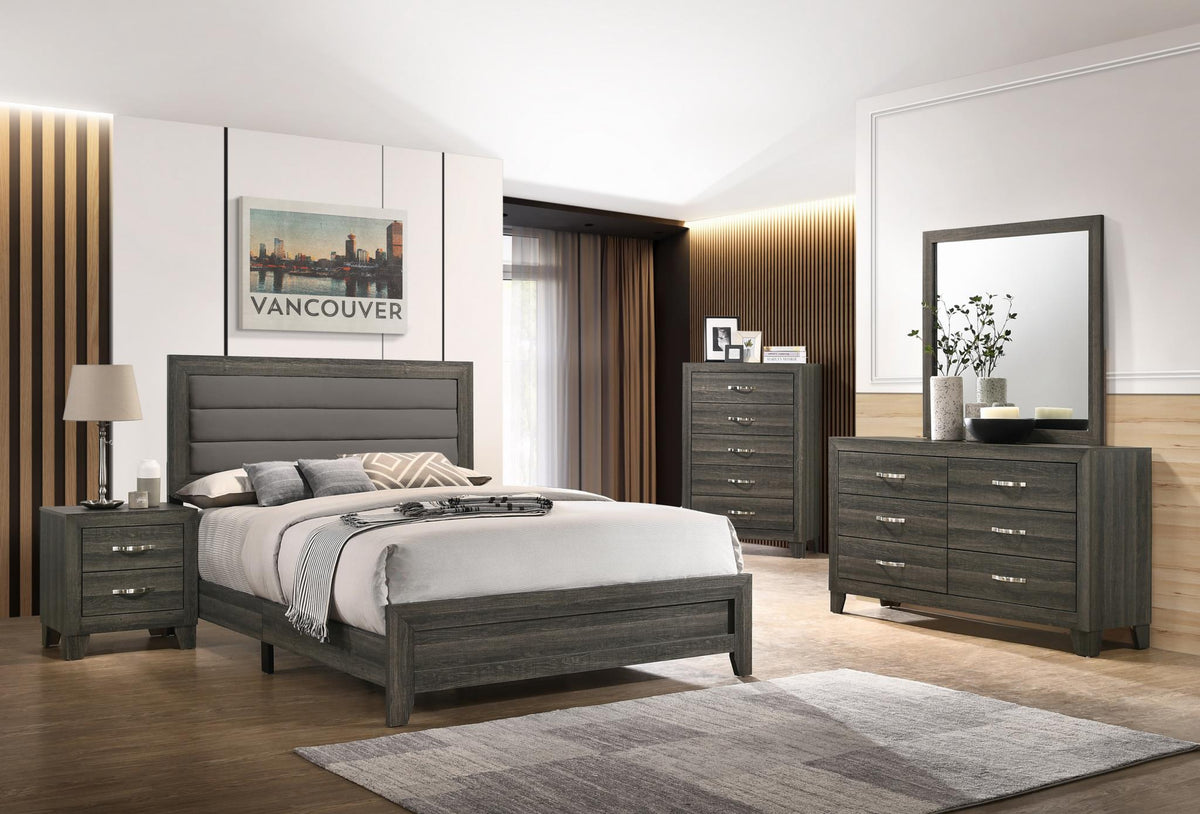 Dark Gray Dresser & Mirror