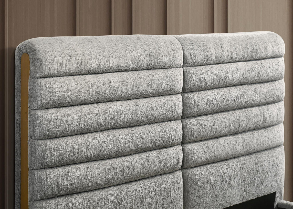 Light Gray Upholstered Bed