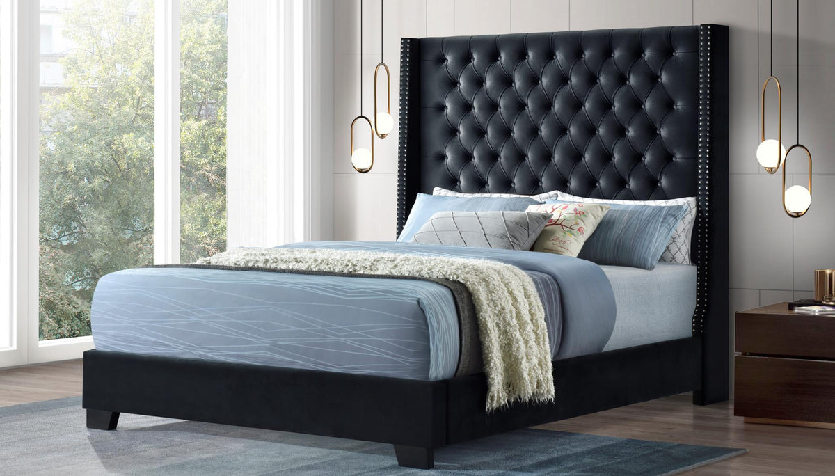 Black Velvet Bed