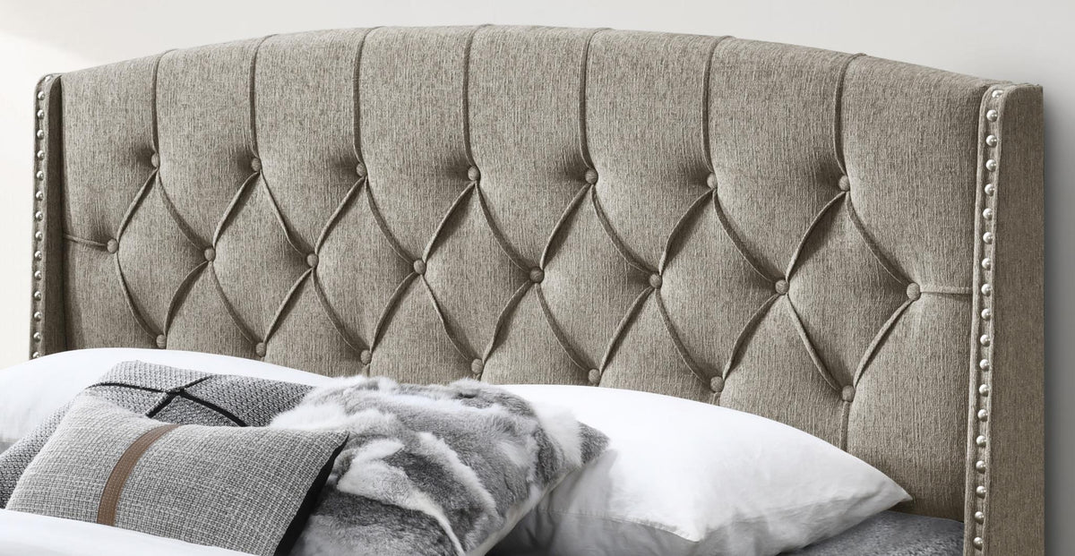Mocha Upholstered Bed (All Sizes)
