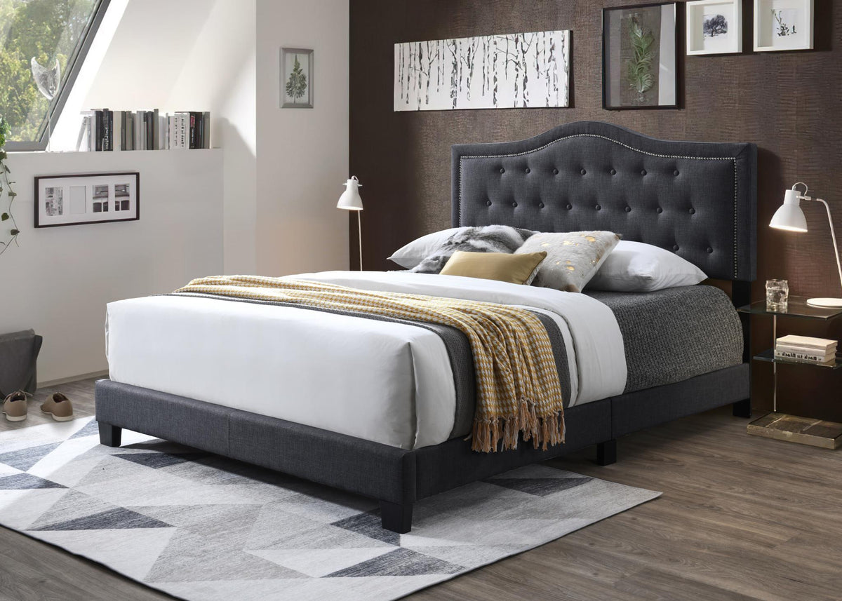 Black Upholstered Bed (All Sizes)