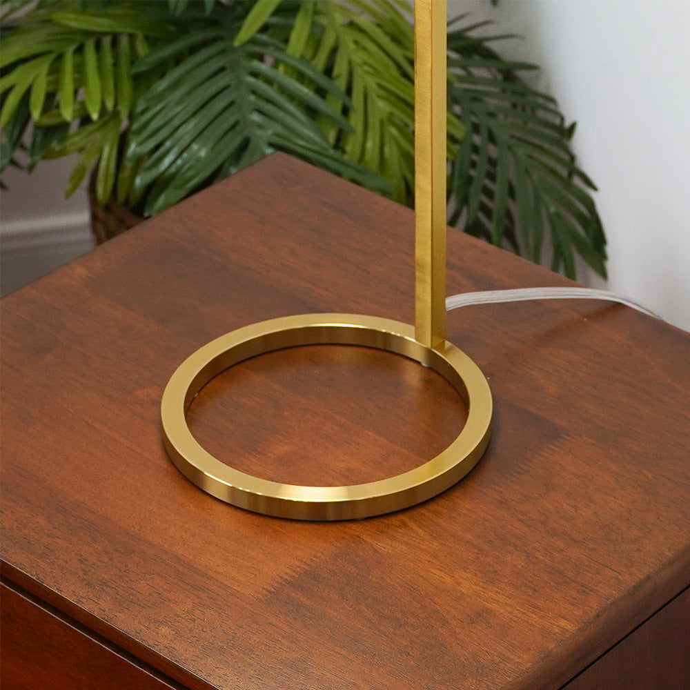 Beacon Globe Table Lamp White Opal Glass with Dimmer Switch Inline