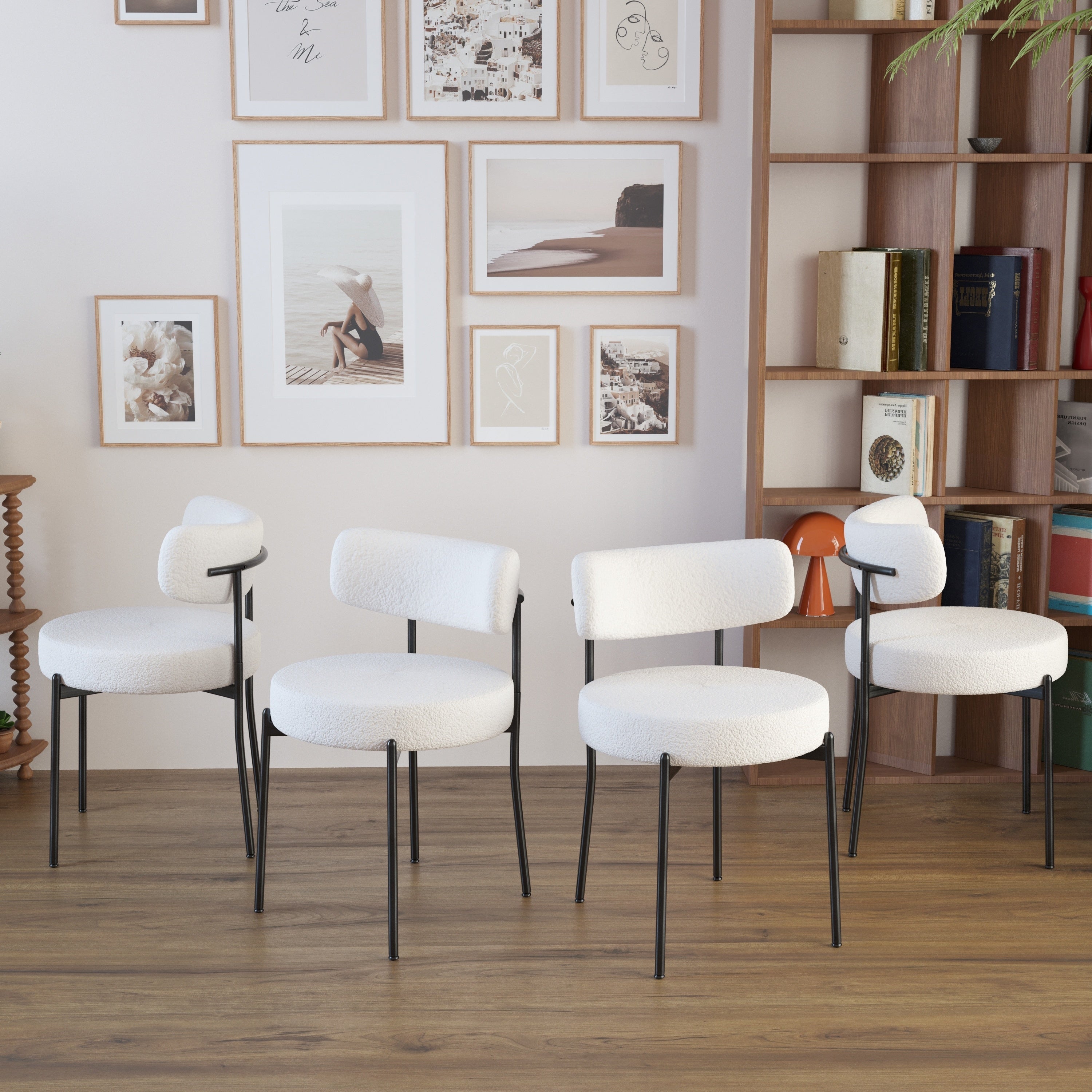 Besta Modern White Velvet Dining Chair - Set of 2