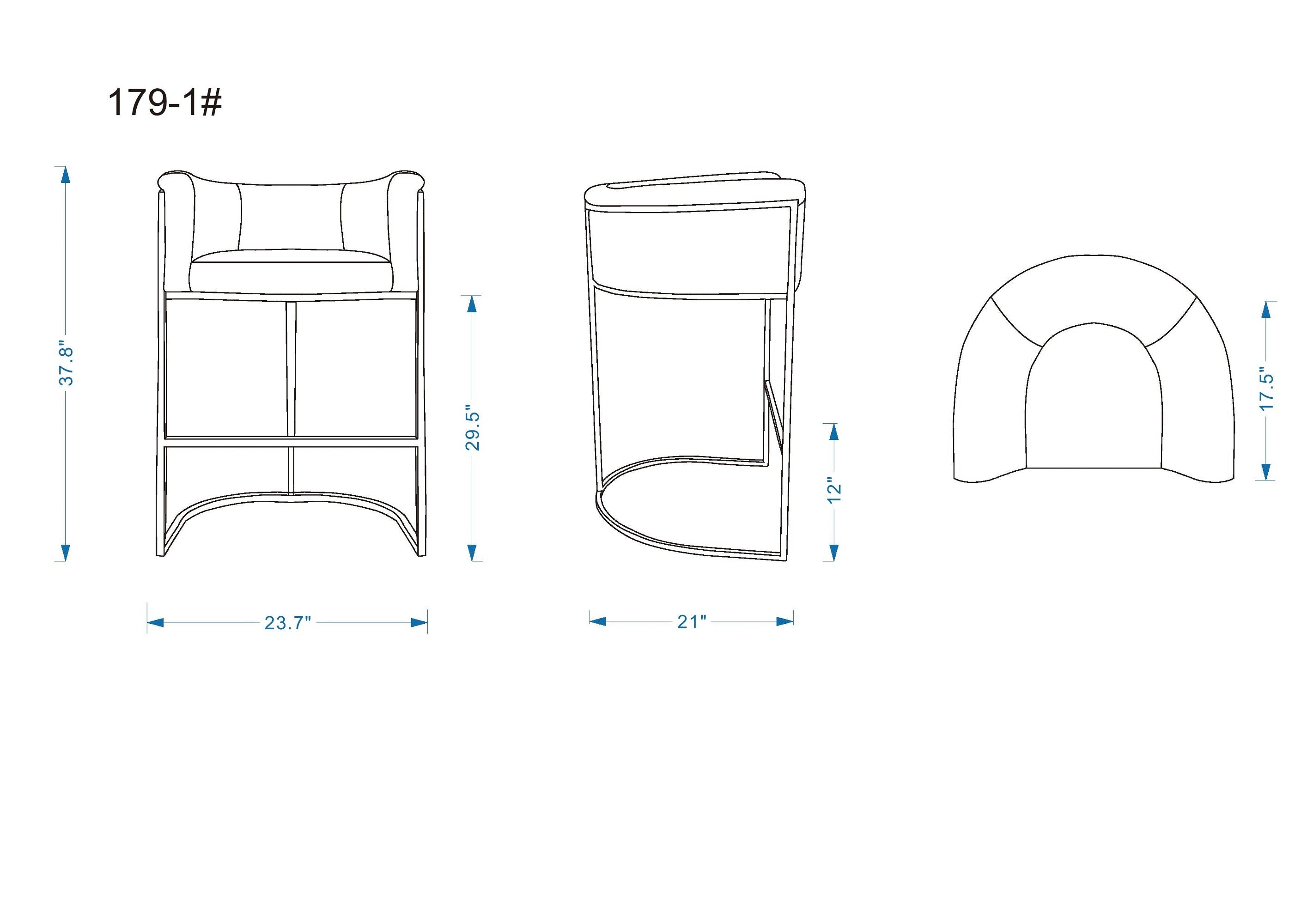Cosmopolitan Modern Cream Vegan Leather Barstool