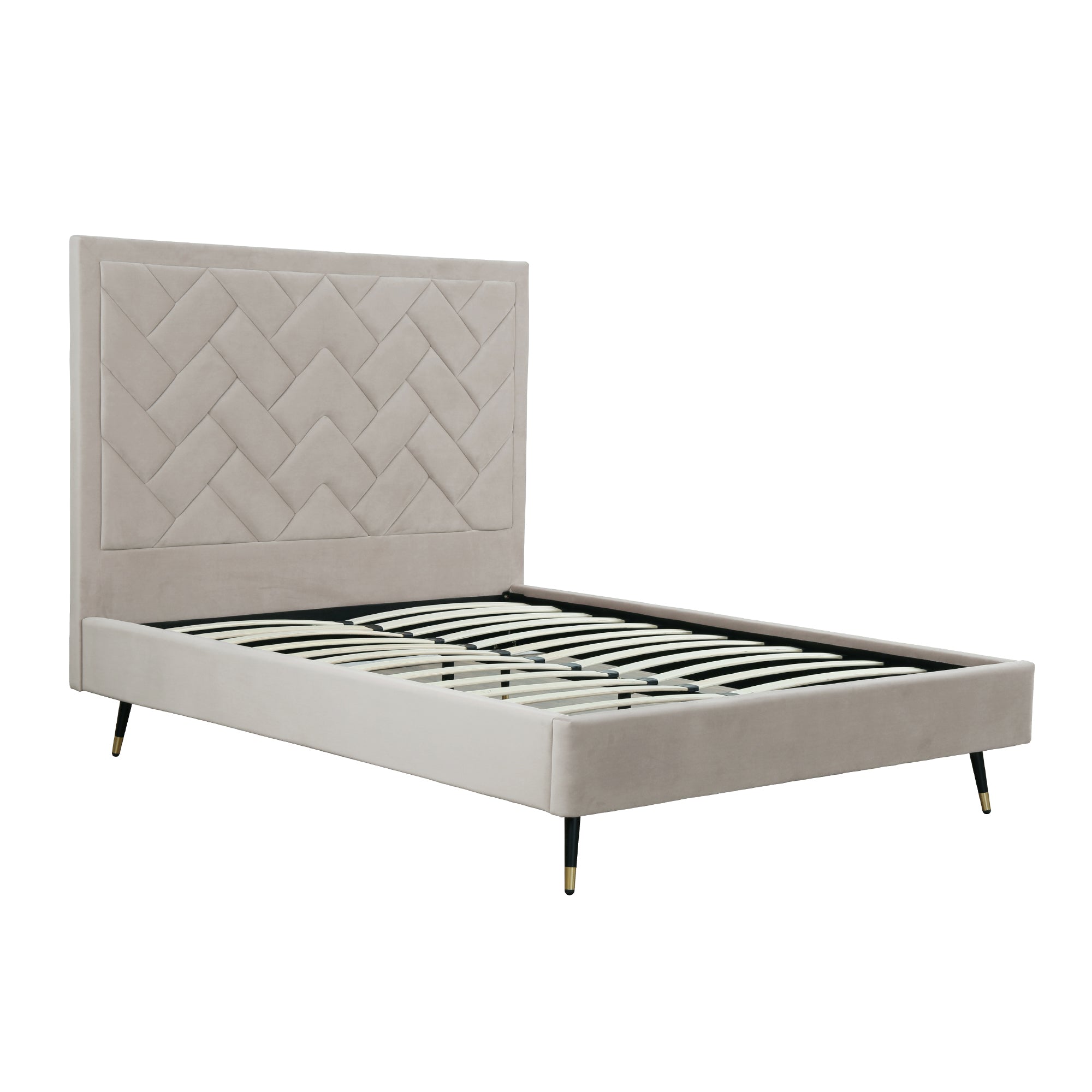 Crosby Queen-Size Bed in Greige