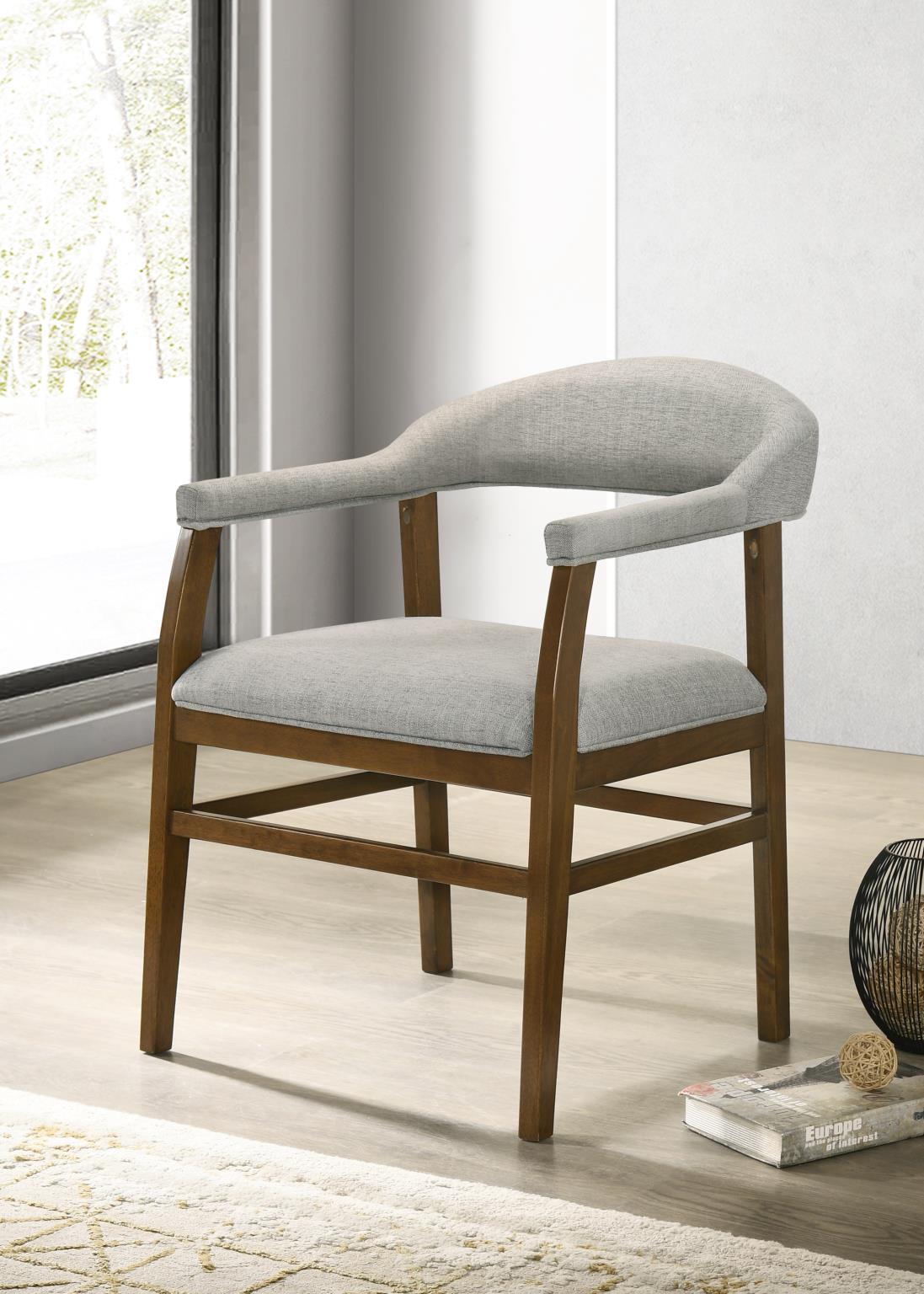 Dark Walnut Dining Set with Pandora Marble Top
