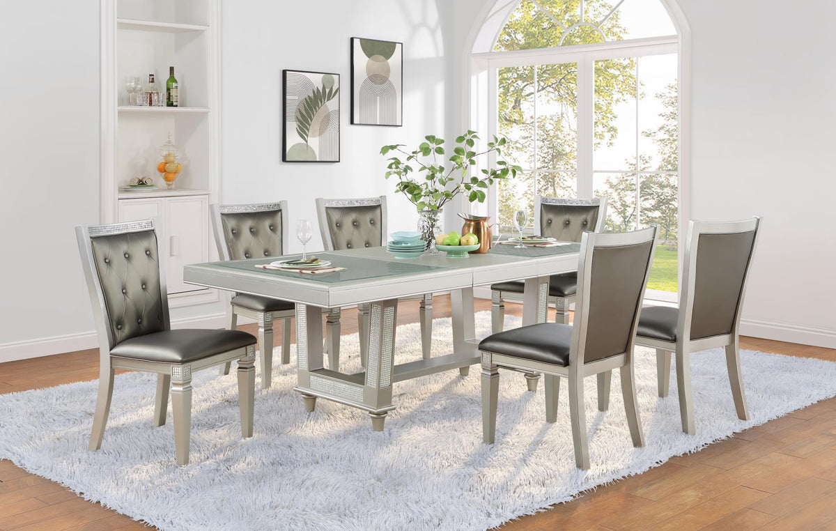 Silver Shimmer Rectangular Dining Collection