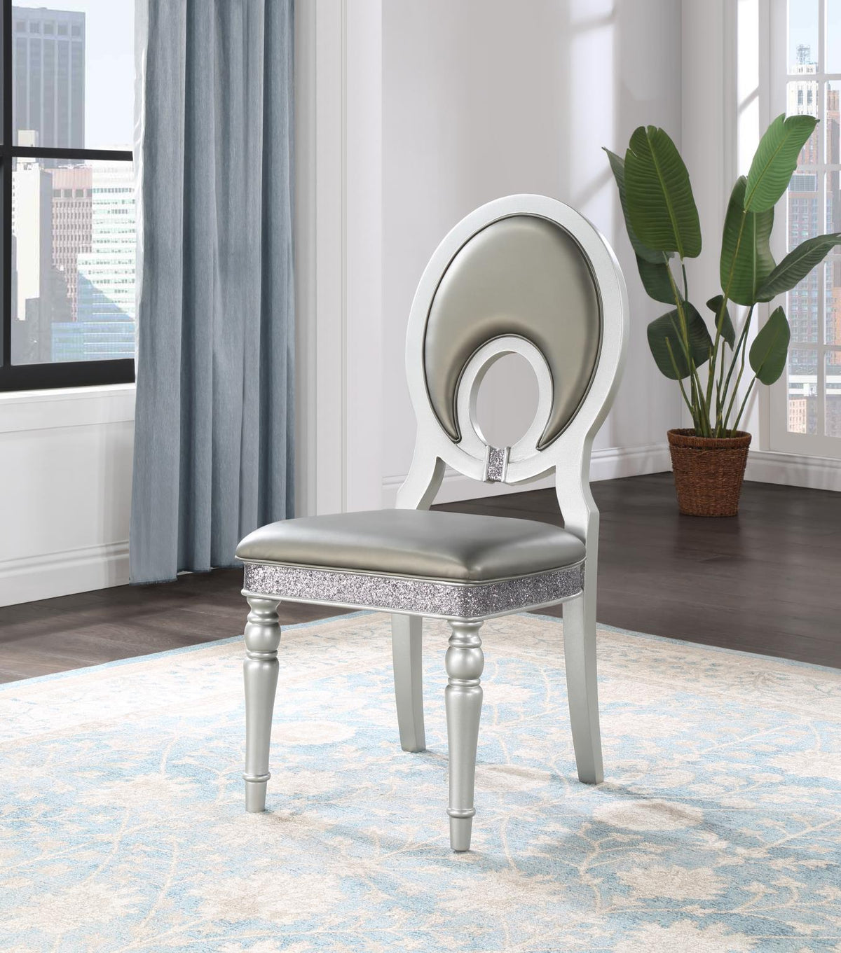 Silver Shimmer Oval Dining Collection