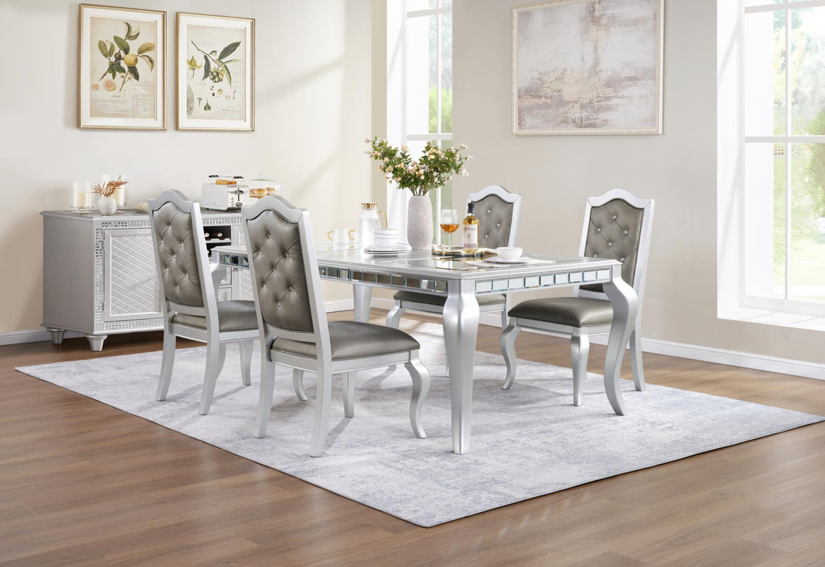 Silver Shimmer Dining Table & Chairs