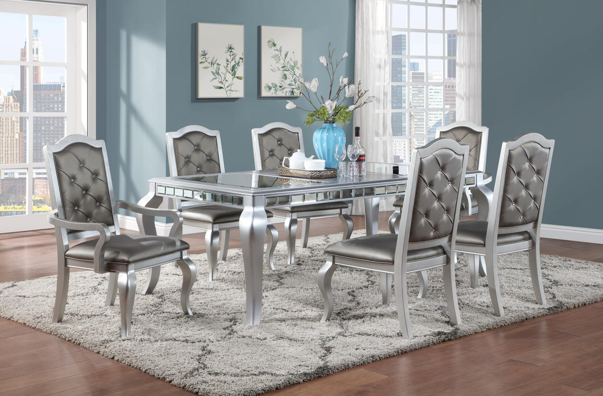 Silver Shimmer Dining Table & Chairs