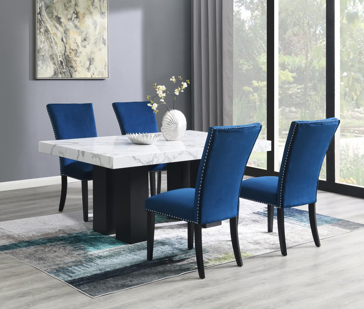 Dining Table with Choice of 5 Chair Colors
