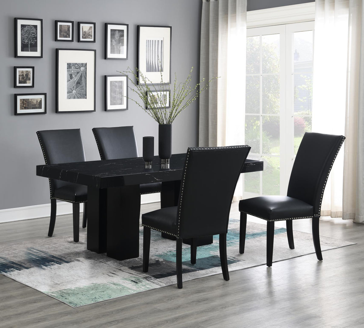 Dining Set with Five Chair Colorways