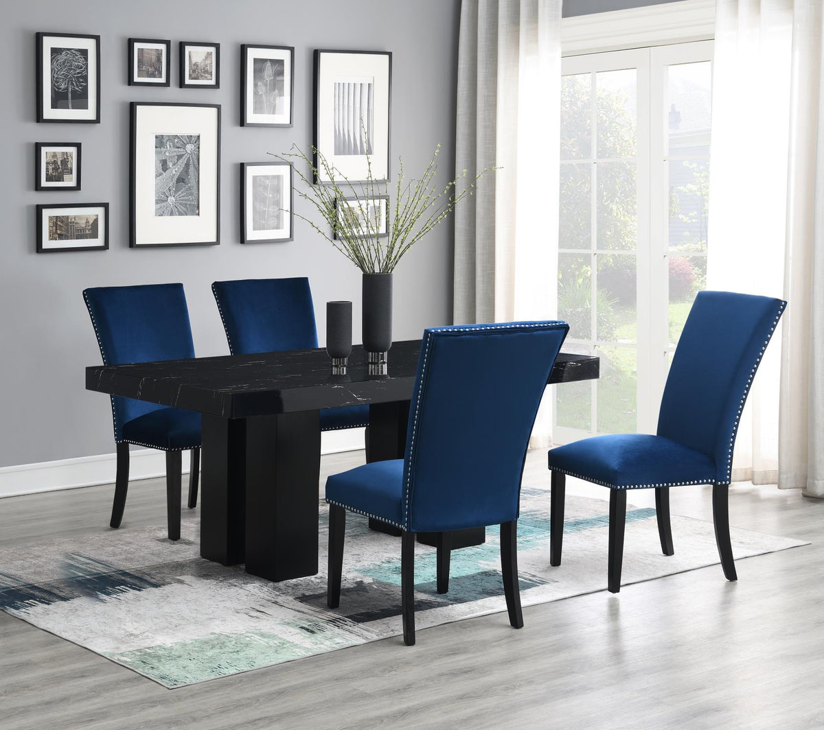 Dining Set with Five Chair Colorways