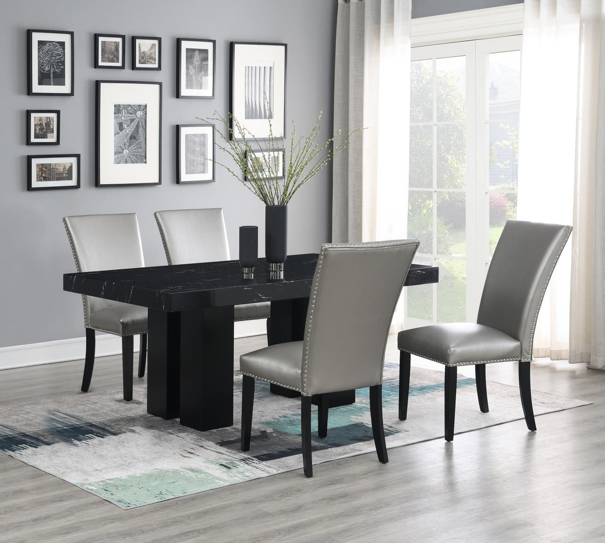 Dining Set with Five Chair Colorways