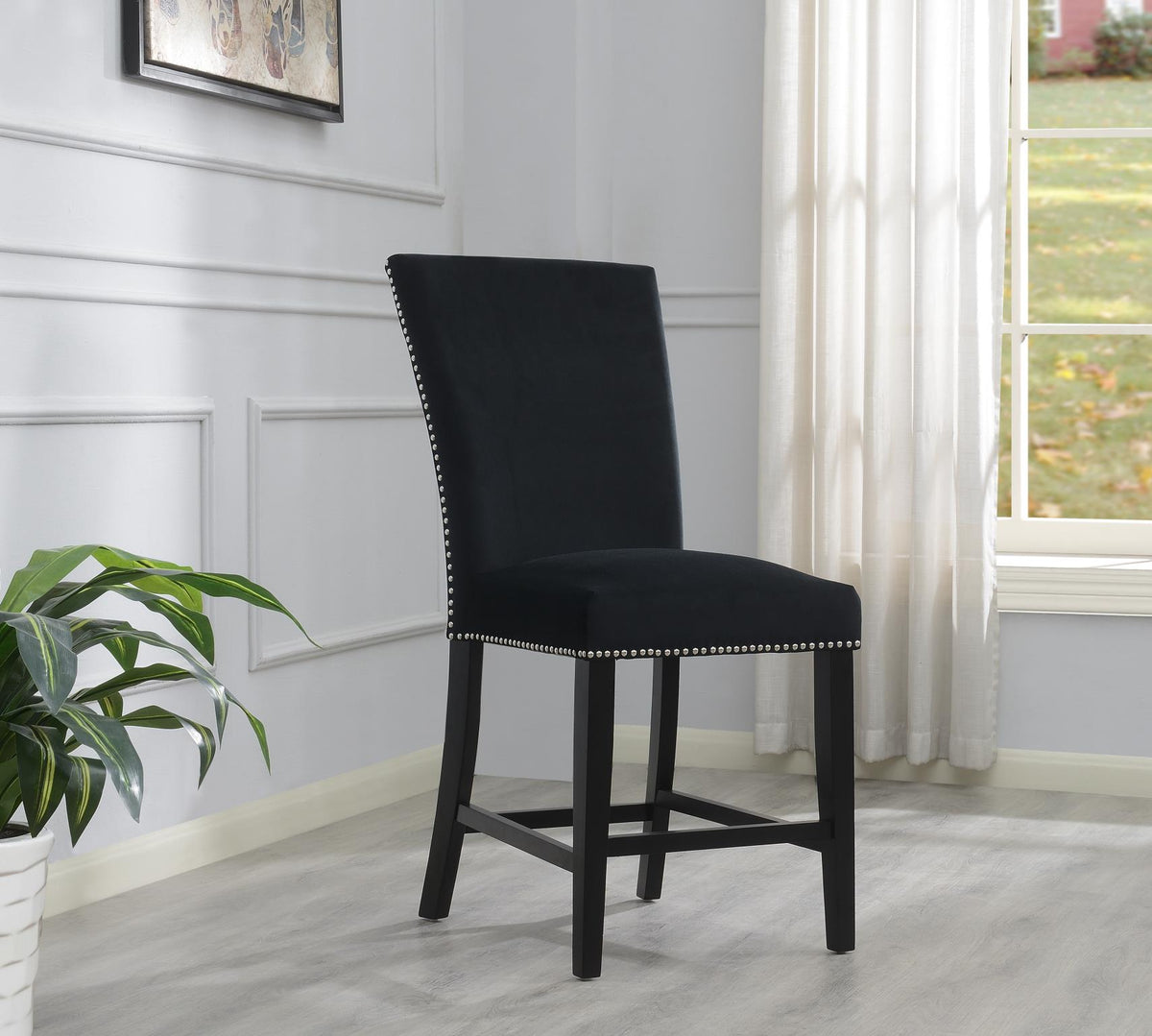 Velvet & Faux Leather Counter Chairs (5 Colors)