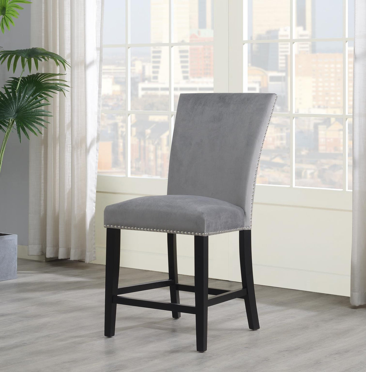 Velvet & Faux Leather Counter Chairs (5 Colors)