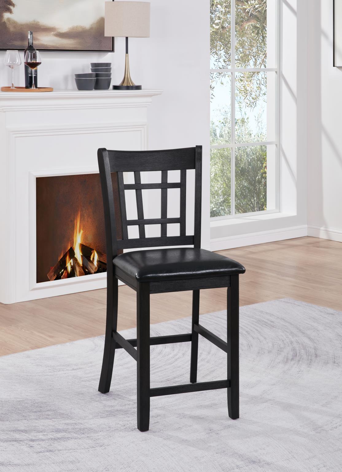 Black Counter-Height Extension Dining Set