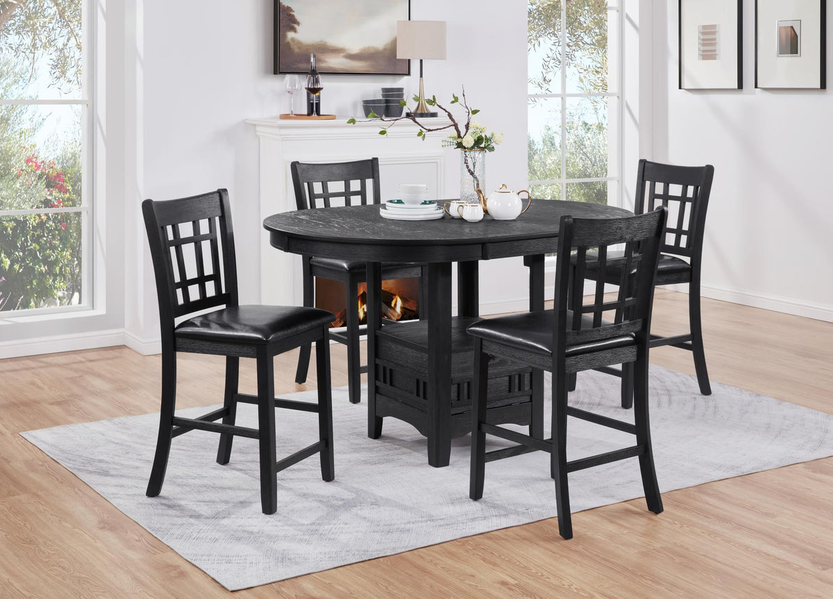 Black Counter-Height Extension Dining Set