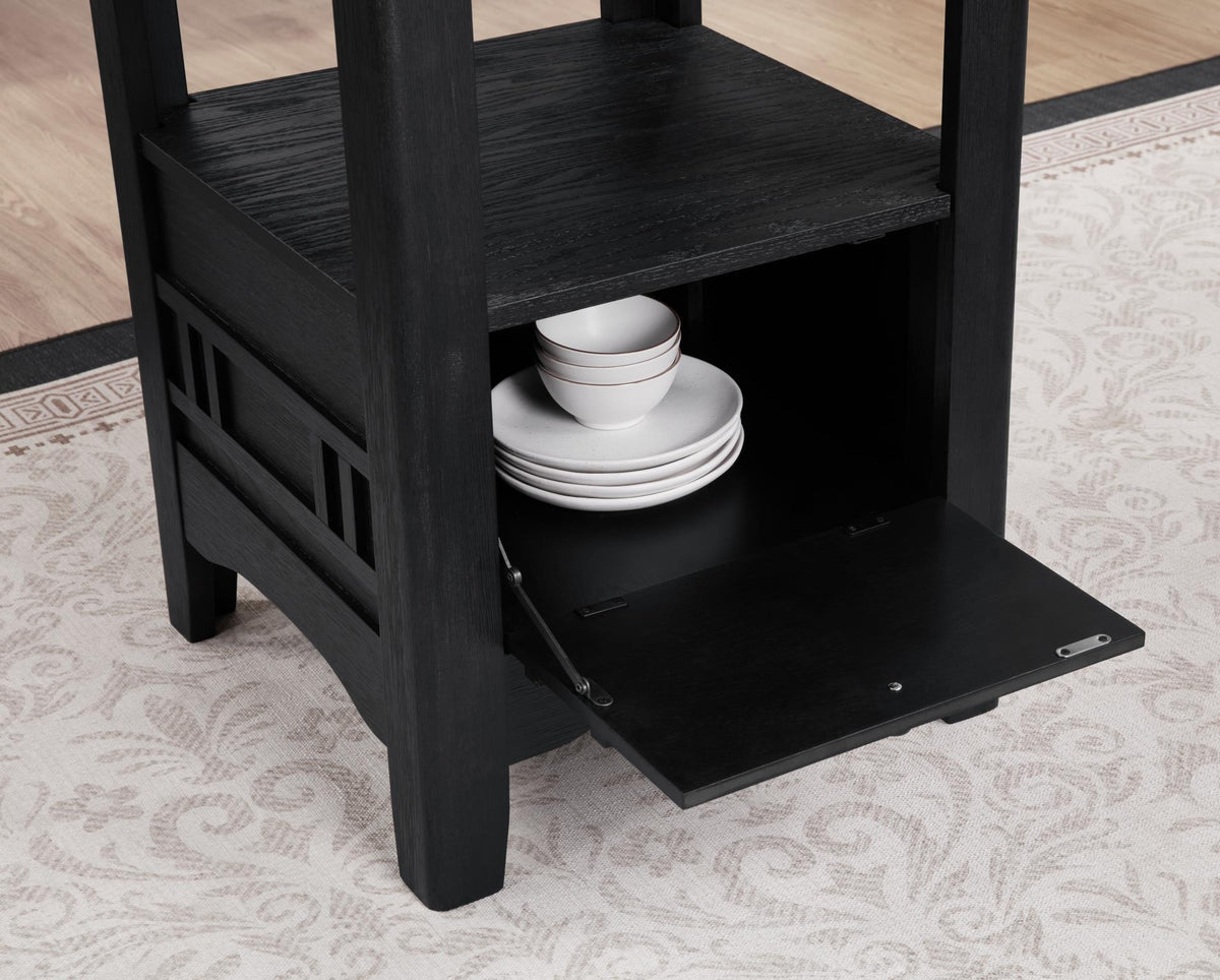 Black Counter-Height Extension Dining Set