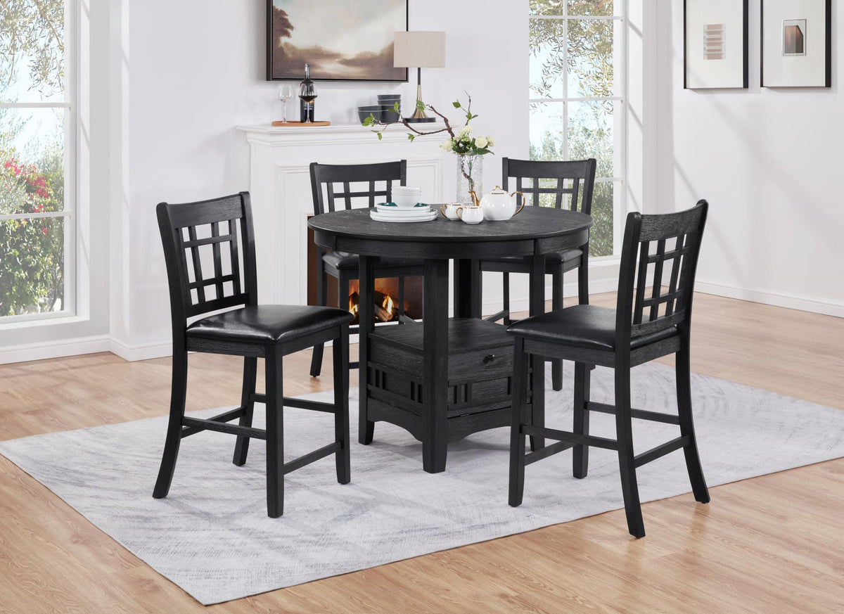 Black Counter-Height Extension Dining Set