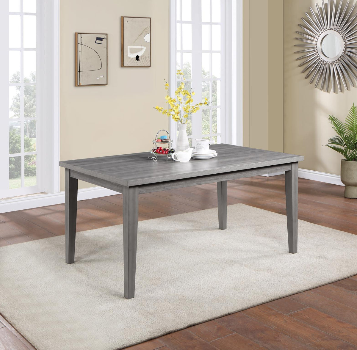 Gray Rectangular Dining Set