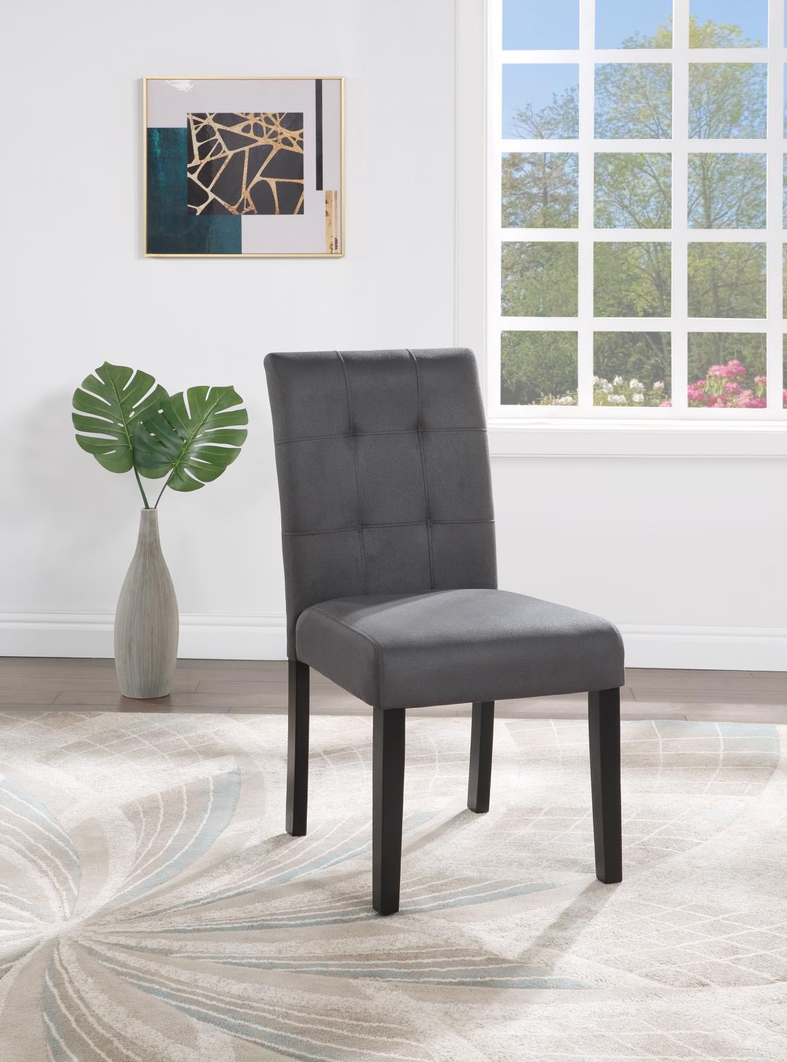 Gray Dining Table with 4 Chairs