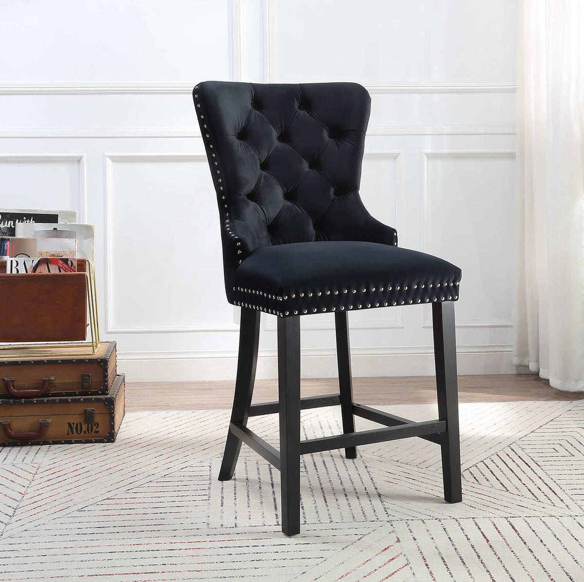 Velvet Counter Chairs (4 Colors)