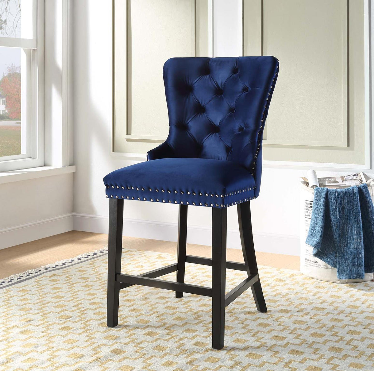 Velvet Counter Chairs (4 Colors)