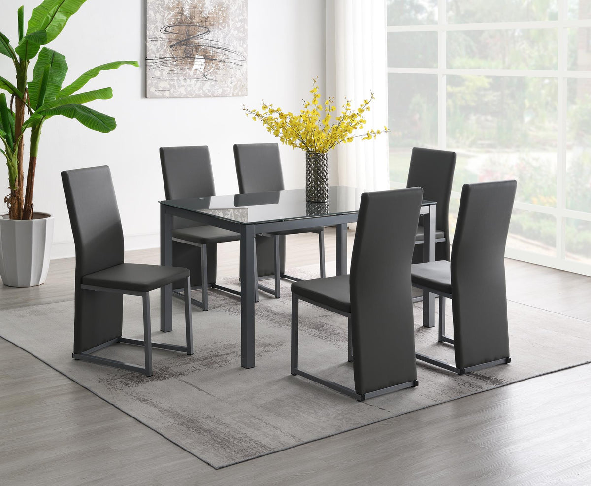 Charcoal Dining Table & Chair Set