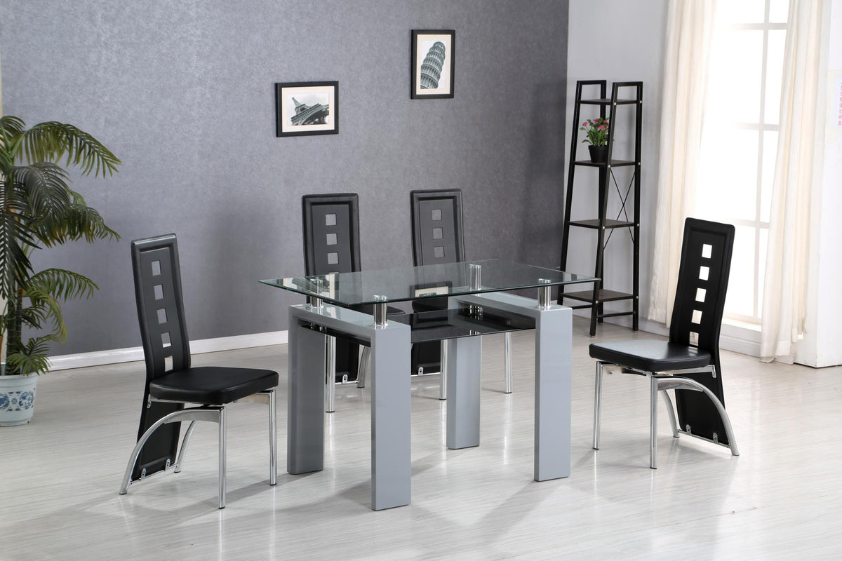 Gray Glass Dinette Set