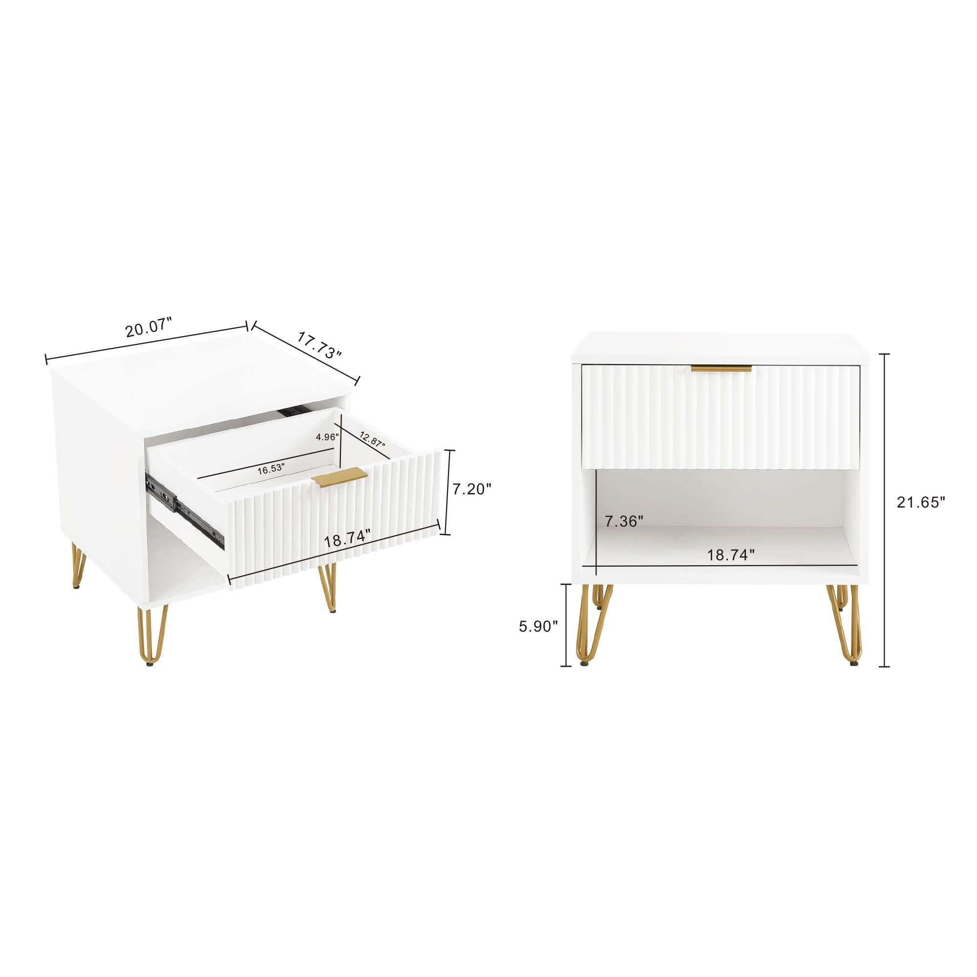 DUMBO 1.0 Nightstand in White