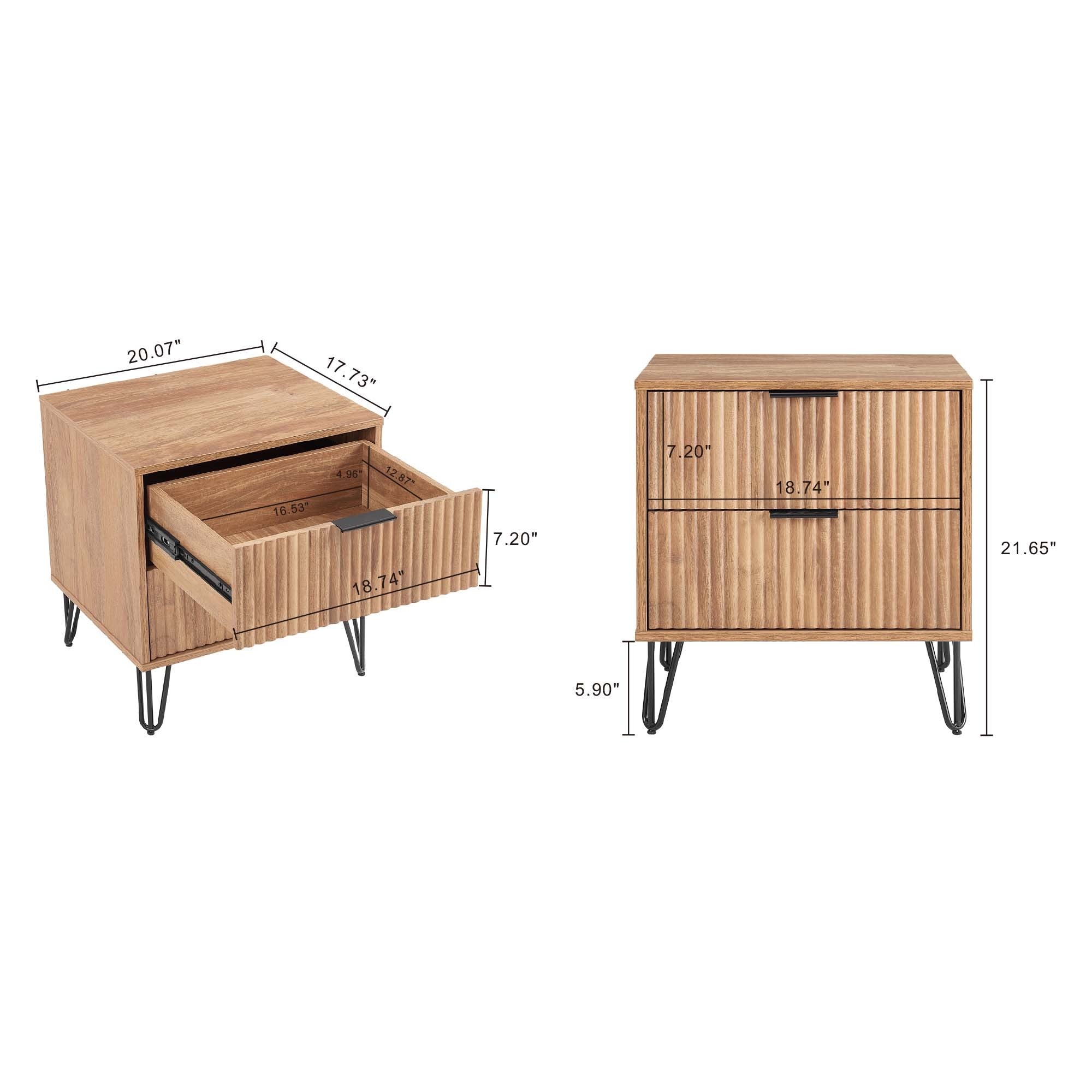Dumbo 2.0 Modern Golden Brown Nightstand